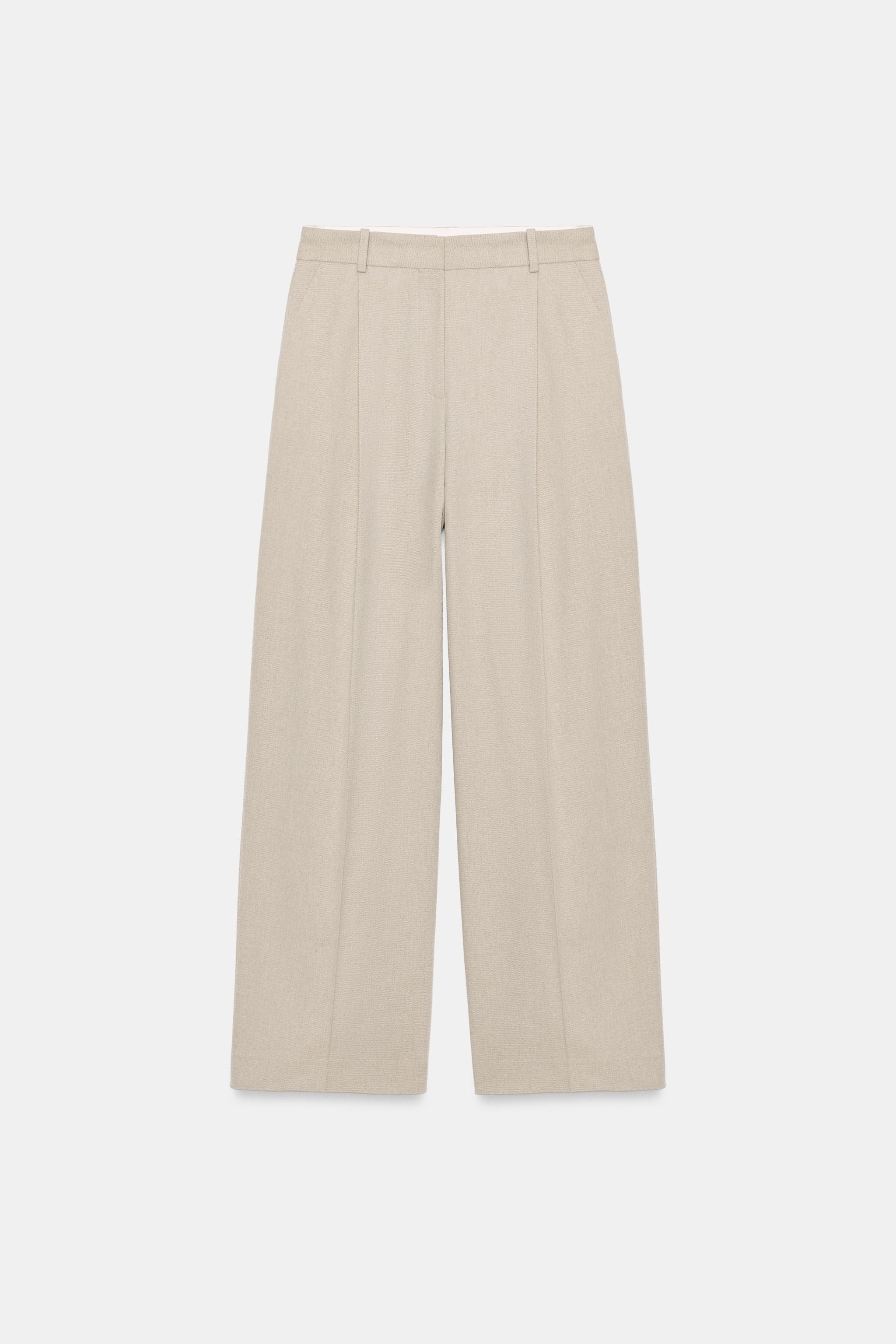 PANTALON DROIT À PINCES